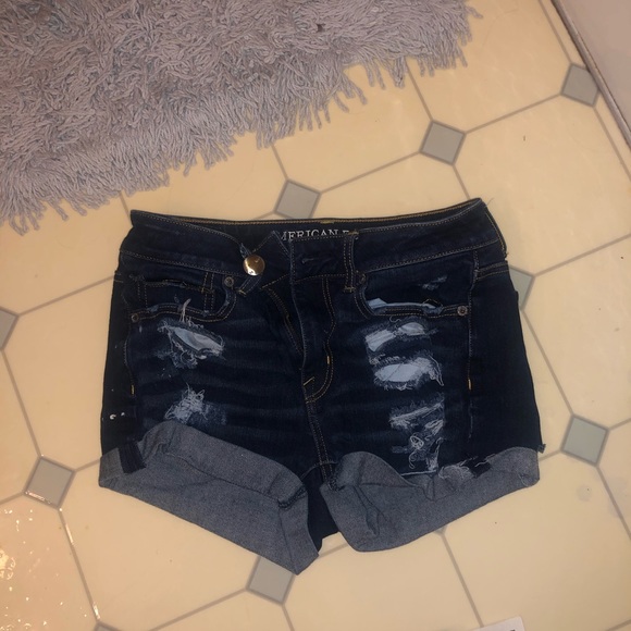Ae distressed blue shorts - Picture 1 of 1